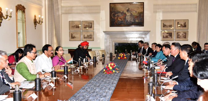 the vice president calls for expanding bilateral ties between india and mongolia in different sectors including renewable energy and it