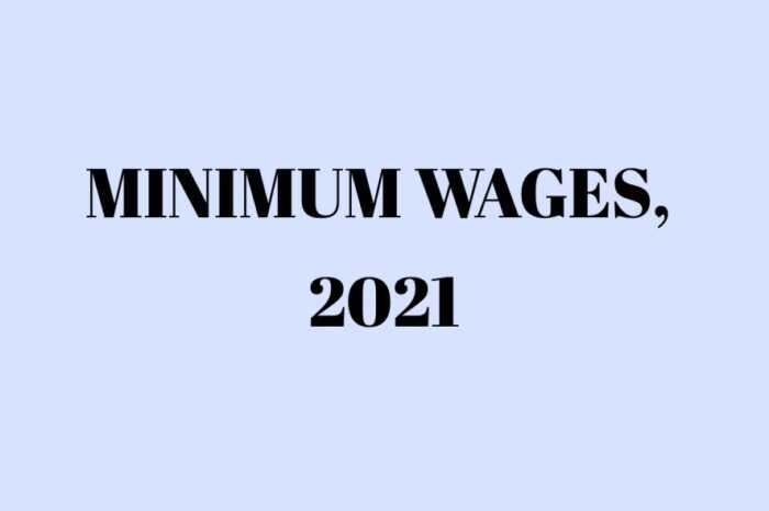 Rate of Minimum Wages