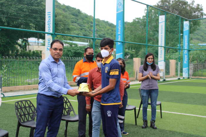 Mr Arun Misra with ZFA footballers