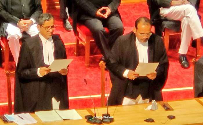 CJI commences administering oath of office to nine new SC judges