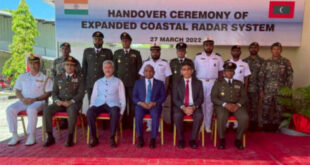 eam hands over coastal radar system to maldives defence forces chief