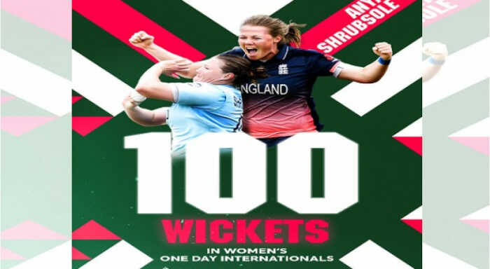 shrubsole completes 100 odi wickets