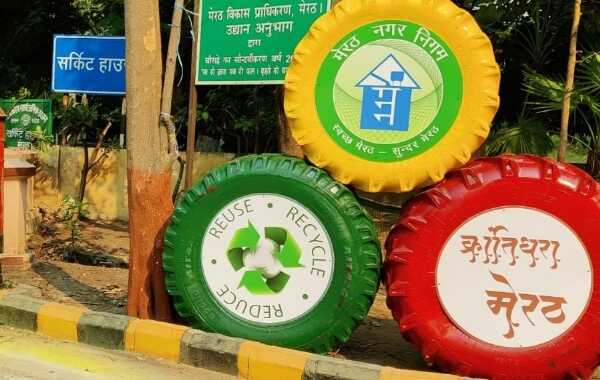 meerut being beautified through junk
