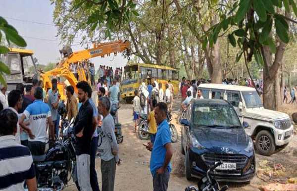 8 Children Killed, 15 Injured in Haryana School Bus Accident | Udaipur ...