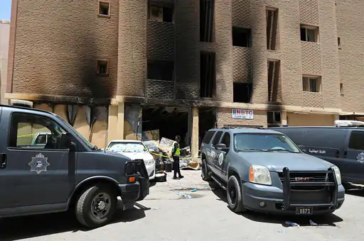 Fire in Kuwait Building