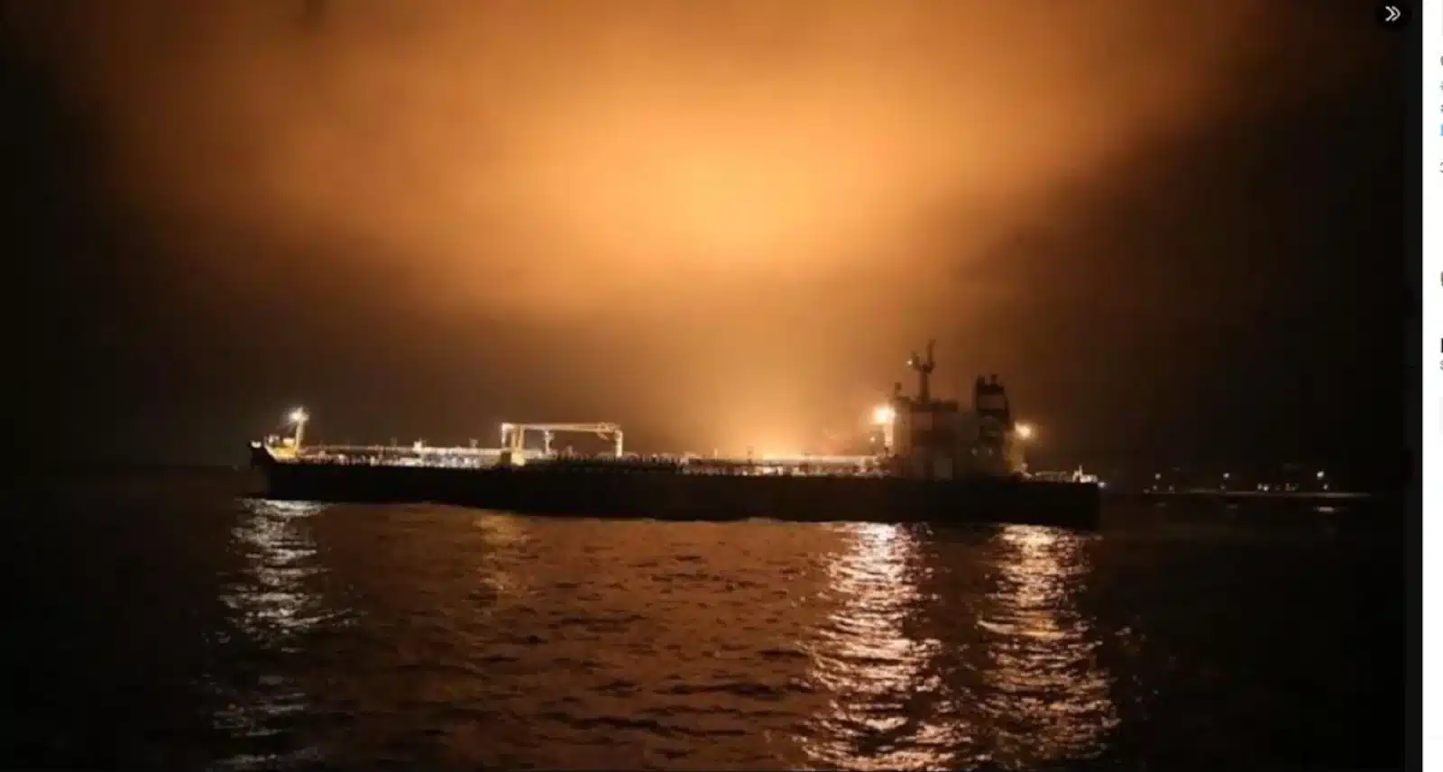 Oil tanker capsized