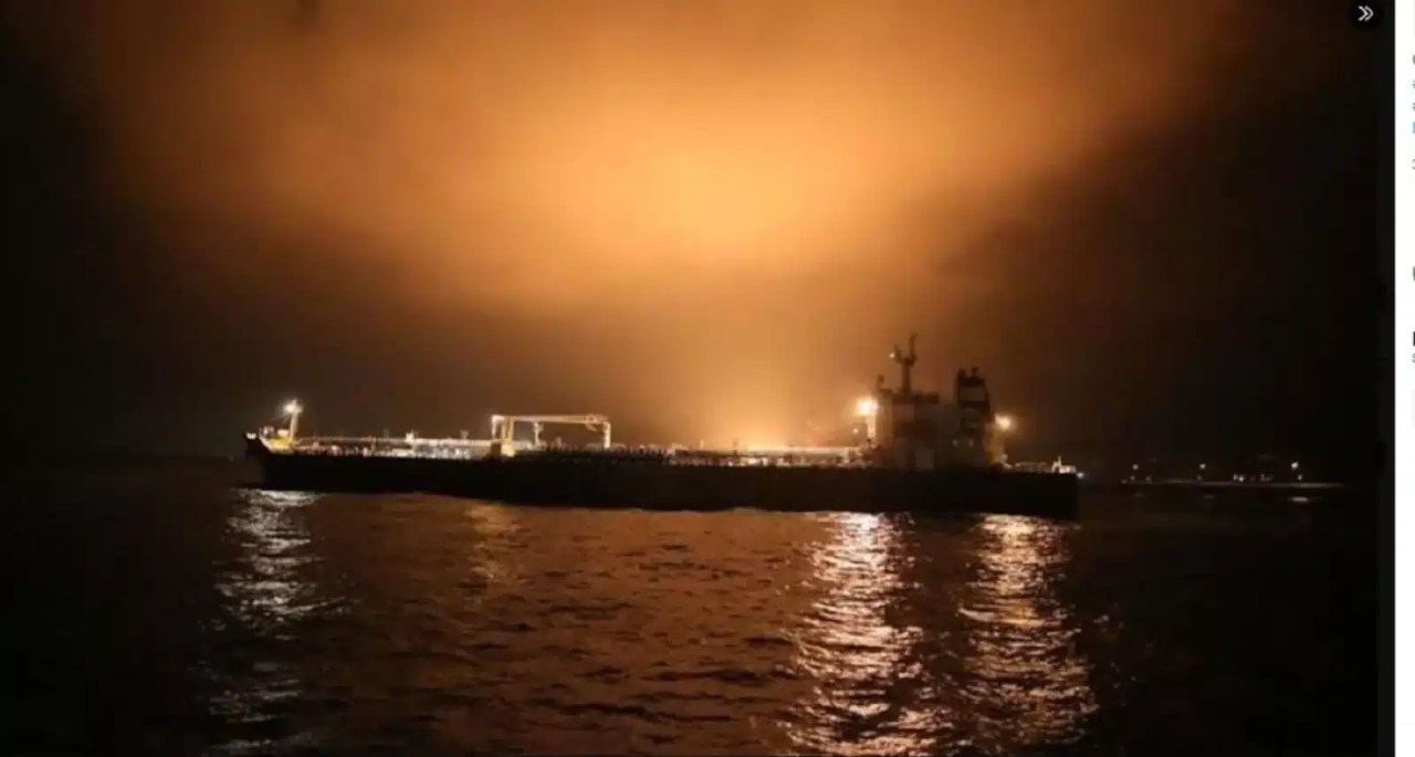 Oil tanker capsized