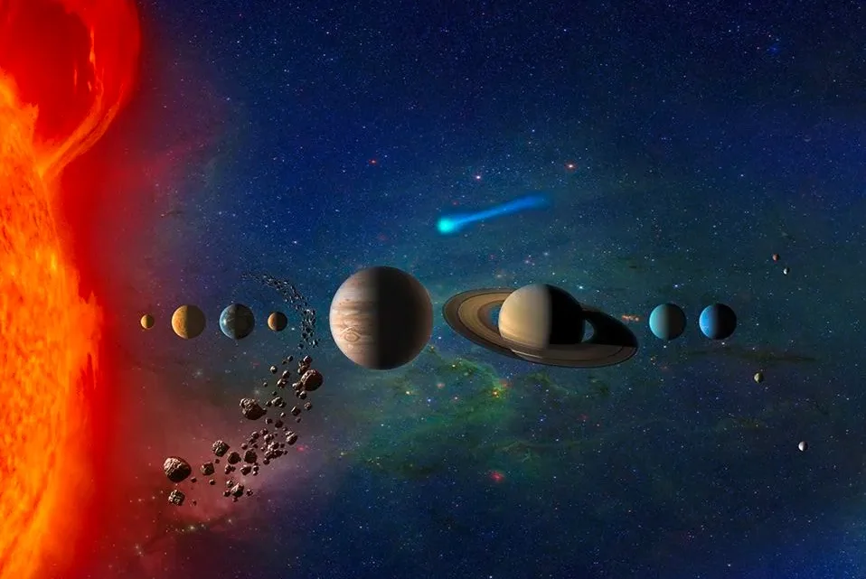 Mars and Jupiter