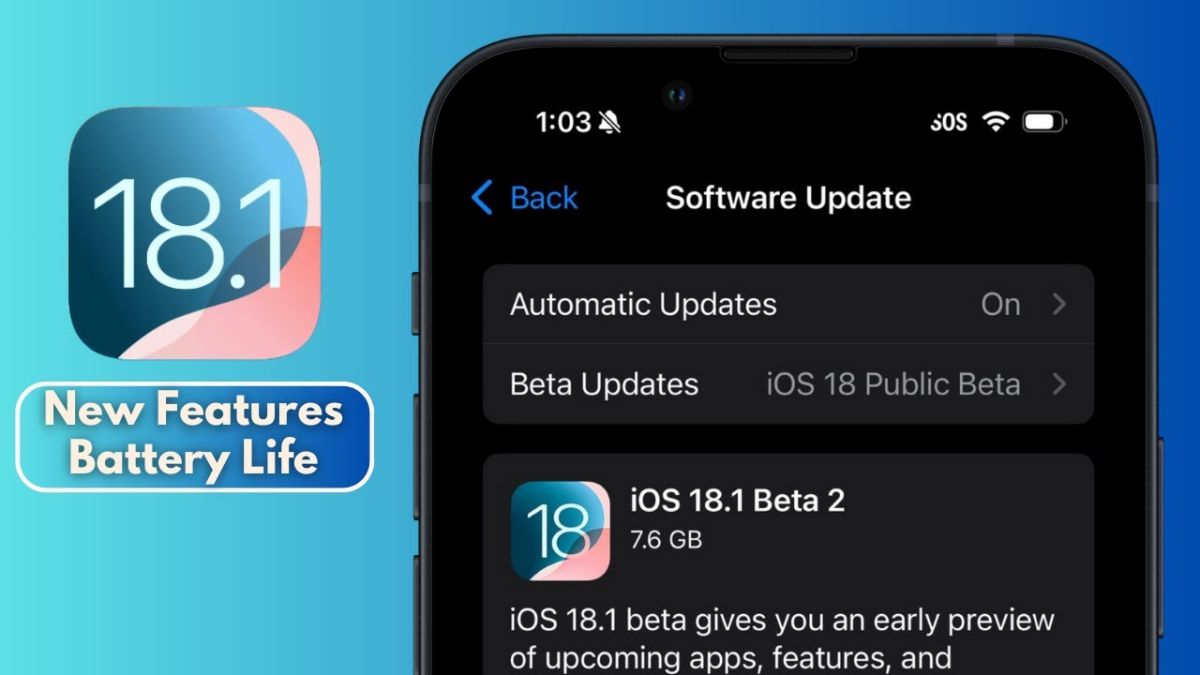 iOS 18.1 Public Beta 2 Update