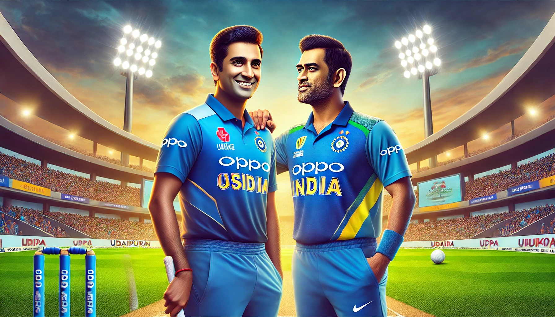 Ravichandran Ashwin alongside MS Dhoni