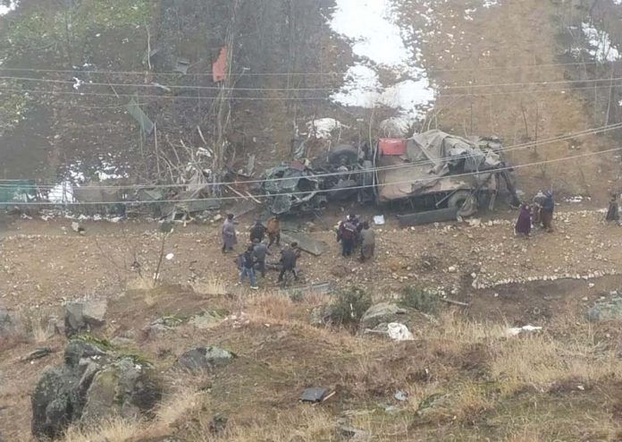 Army Vehicle Falls into Gorge