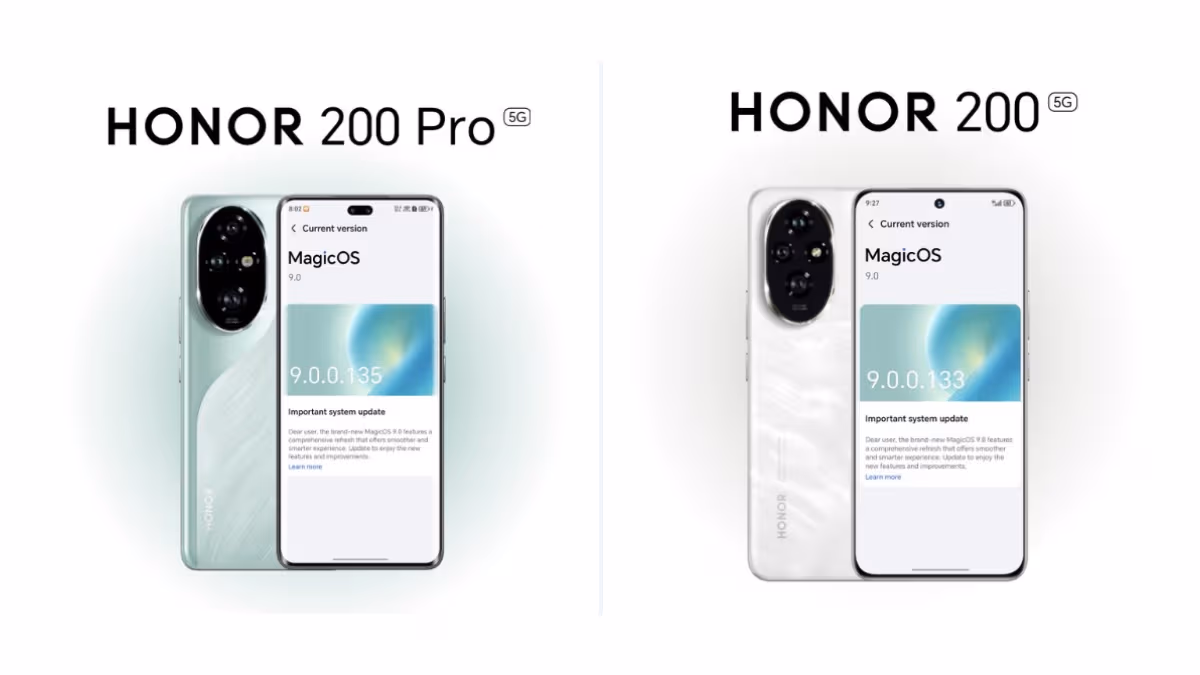 Honor 200, 200 Pro Begin Receiving Android 15 Update with AI-Powered MagicOS 9.0 in India