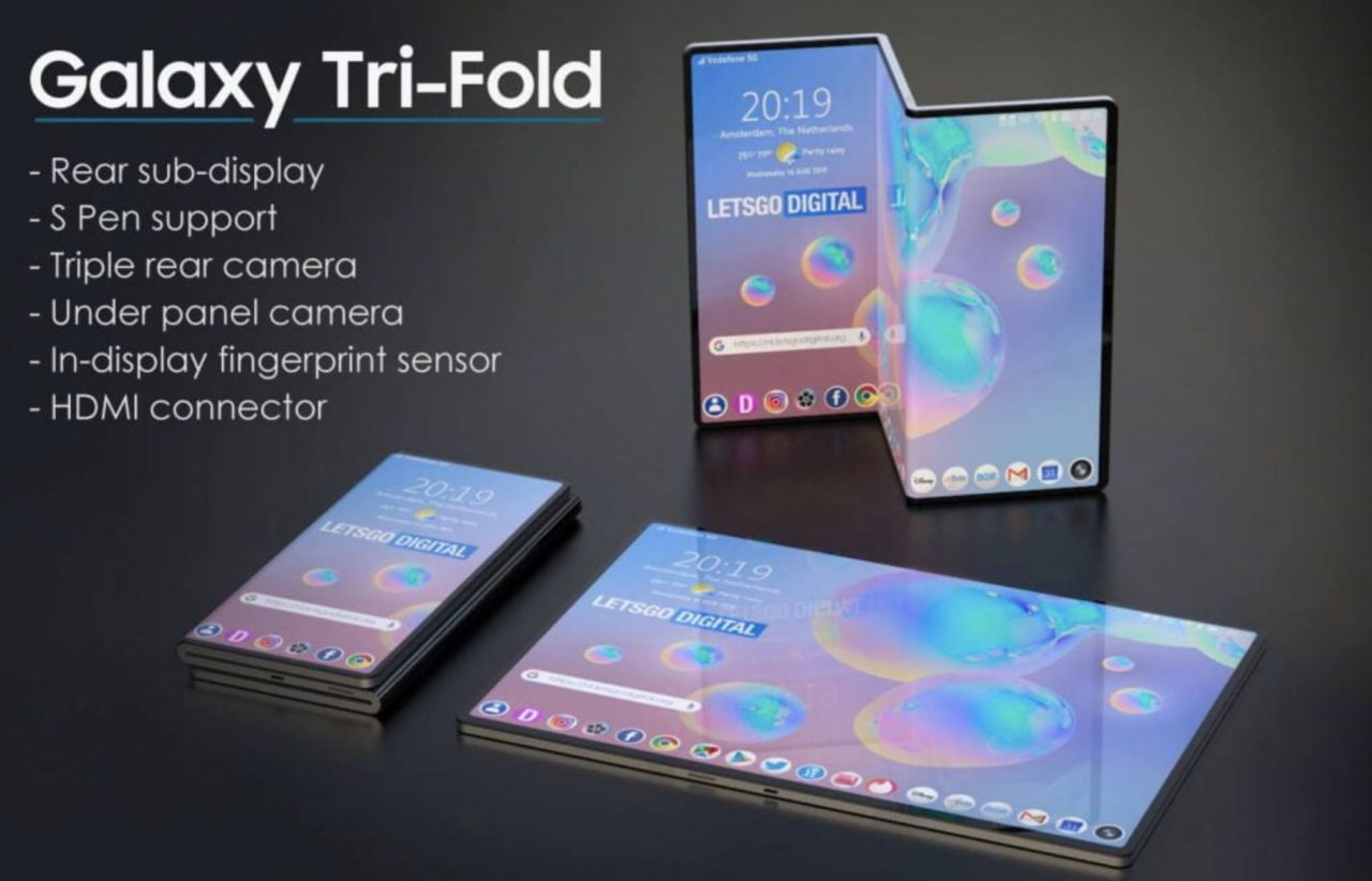 Samsung tri-fold smartphone