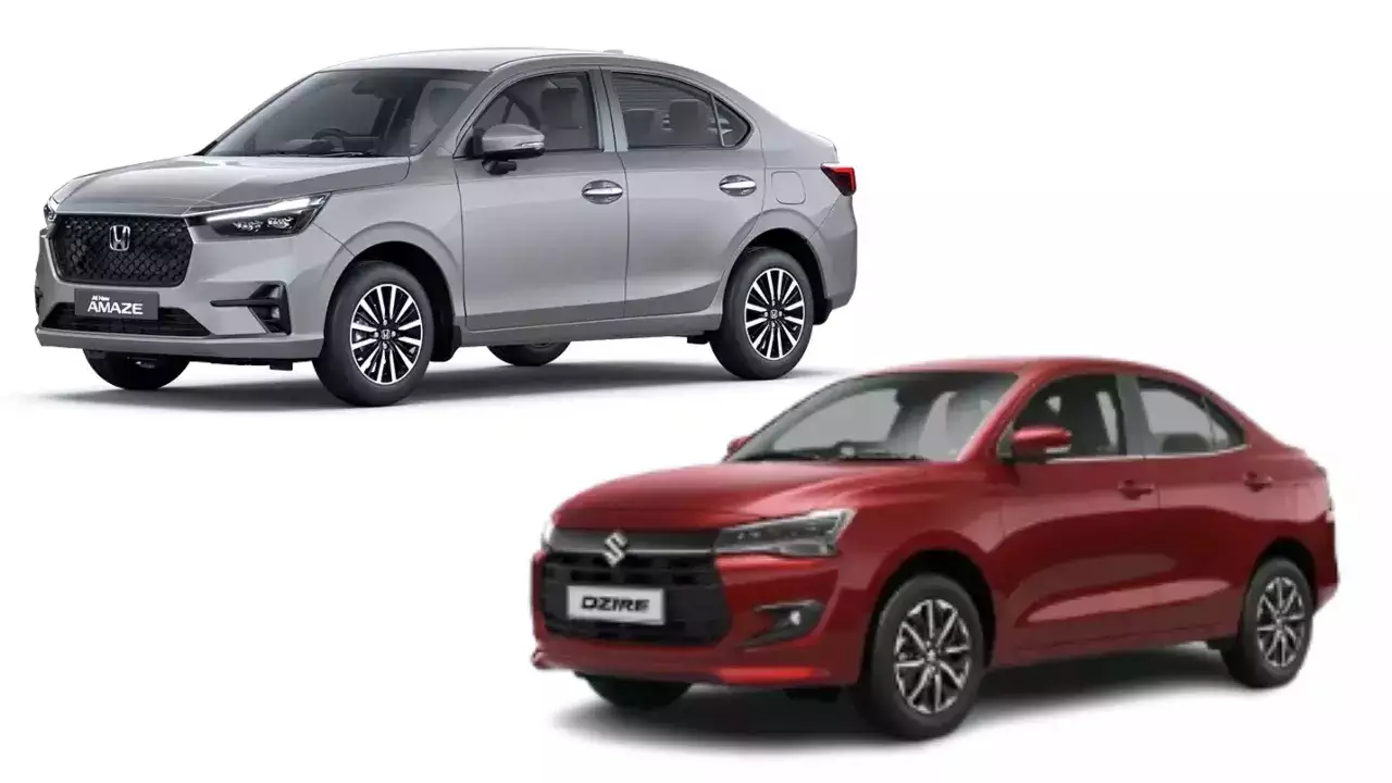 2025 Honda Amaze vs Maruti Suzuki Dzire