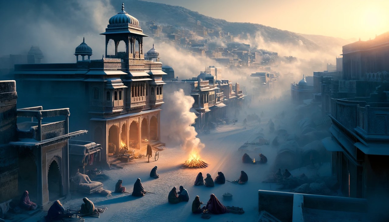 Cold Winds Sweep Udaipur