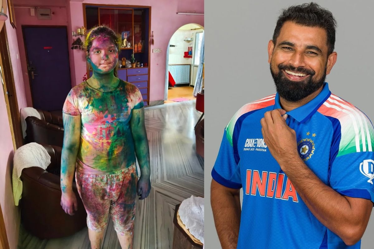 Mohammad Shami’s Daughter Playing Holi