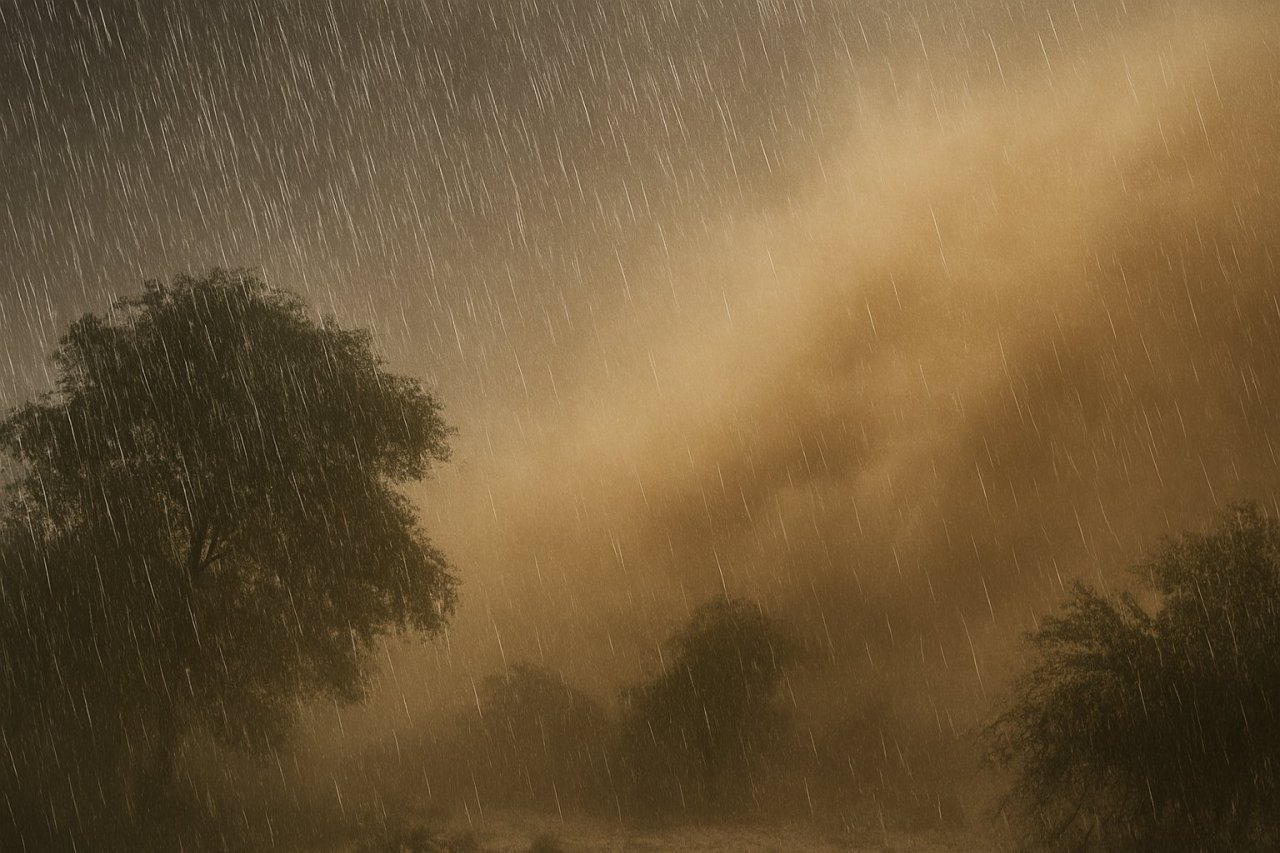 Rain and Dust Storm