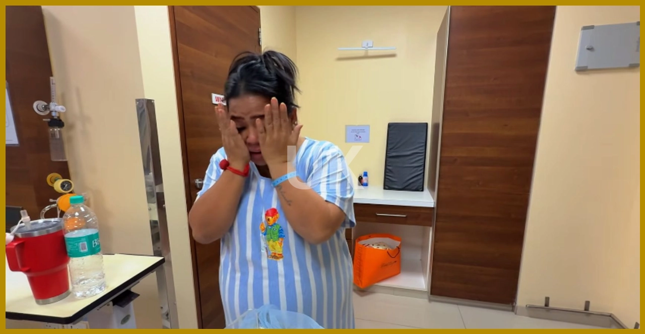 Comedian bharti singh gets emotional cried holds newborn baby first time 2 days after birth haarsh limbachiyaa tmovb