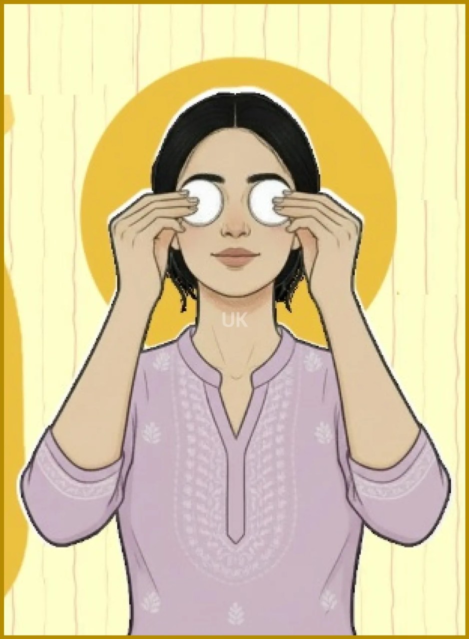 Simple Cold Cotton Pads Ease Eye Fatigue Quickly
