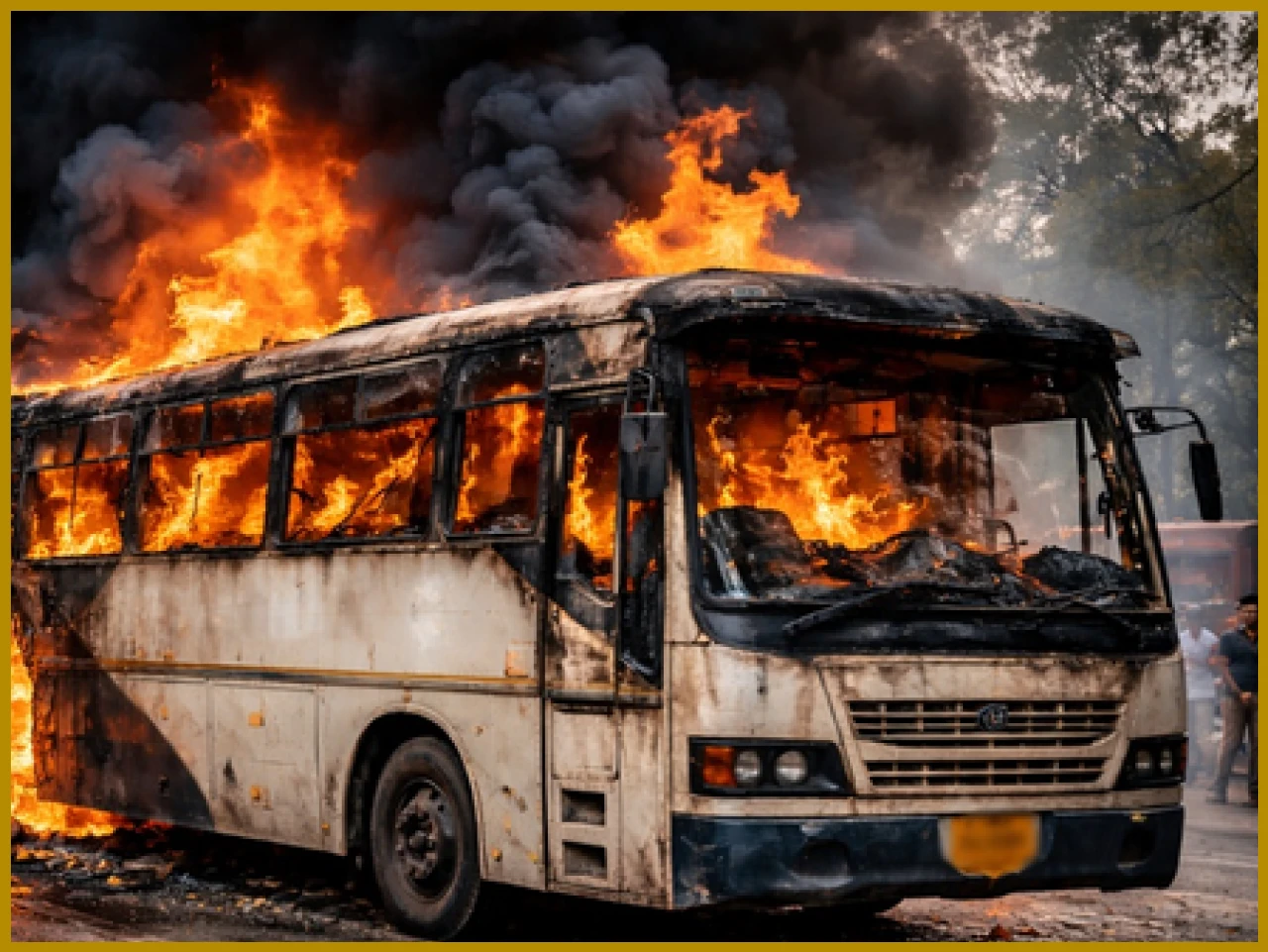 Fire Breaks Out in Moving Bus in Jaipur, Passengers Escape Unharmed