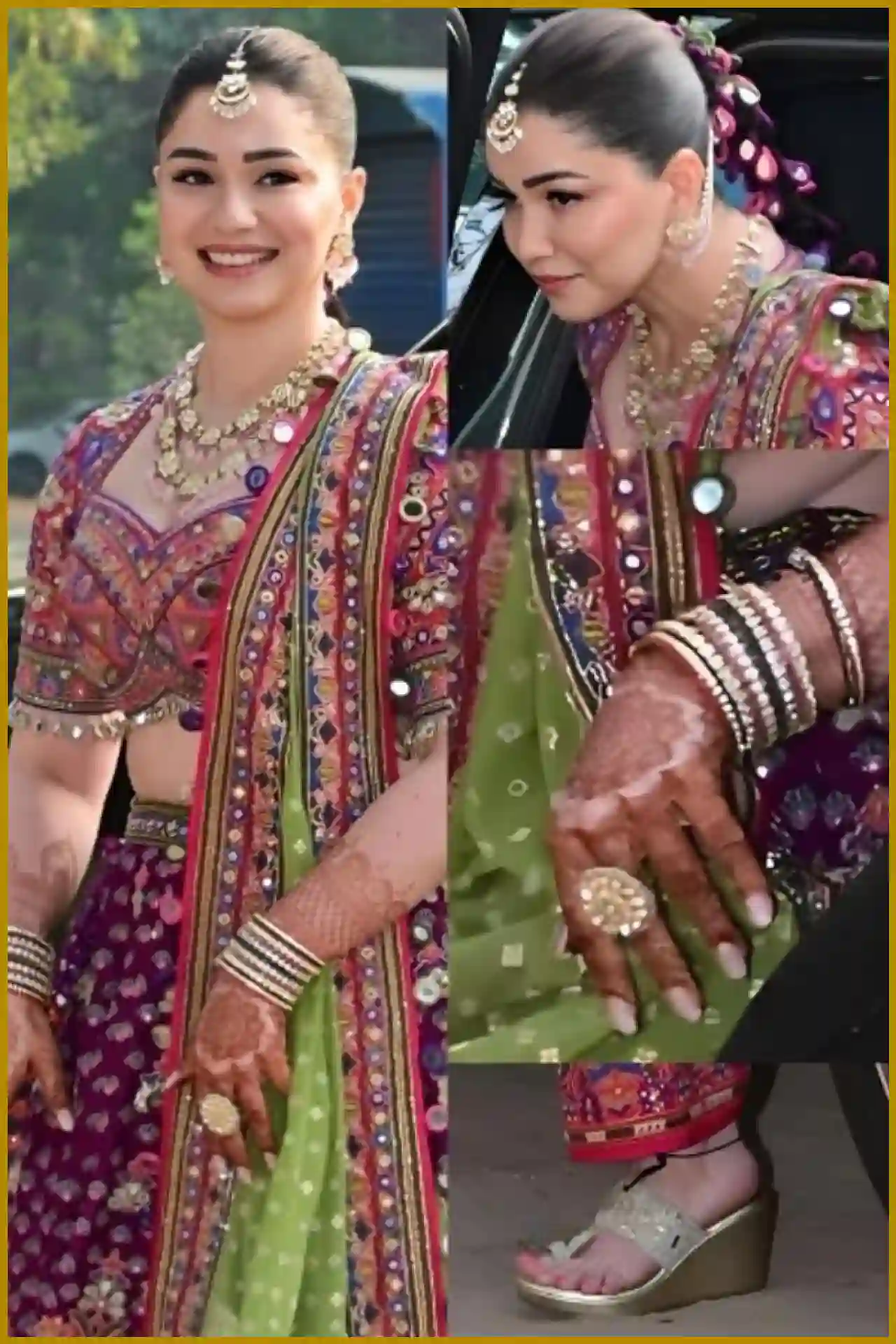 Sara Shines in Royal Look at Brother's Mehndi Ceremony