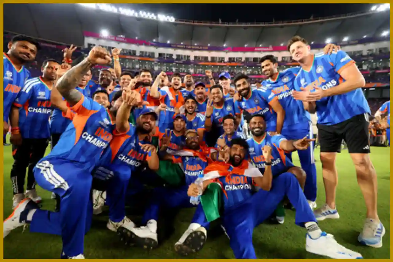 Indian Team Celebrated for Winning ICC T20 World Cup