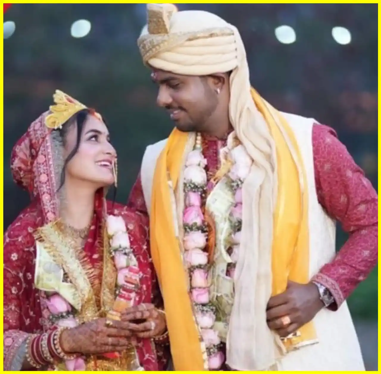 RCB Bowler Yash Dayal Ties the Knot with Content Creator Shweta Pundir