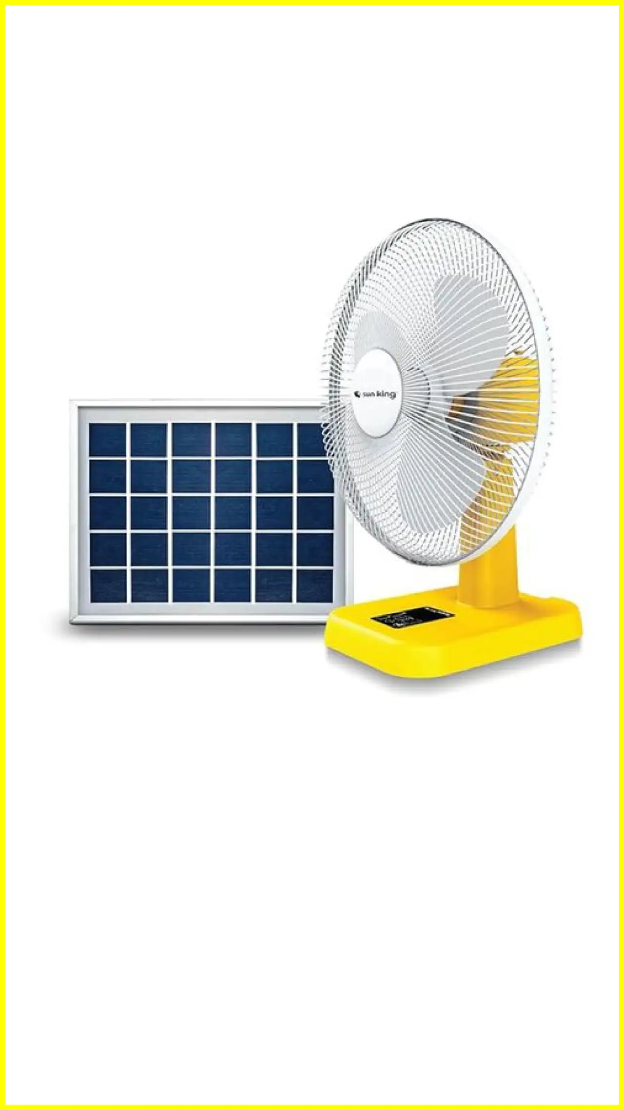 Solar-powered fans keep running even during outages!