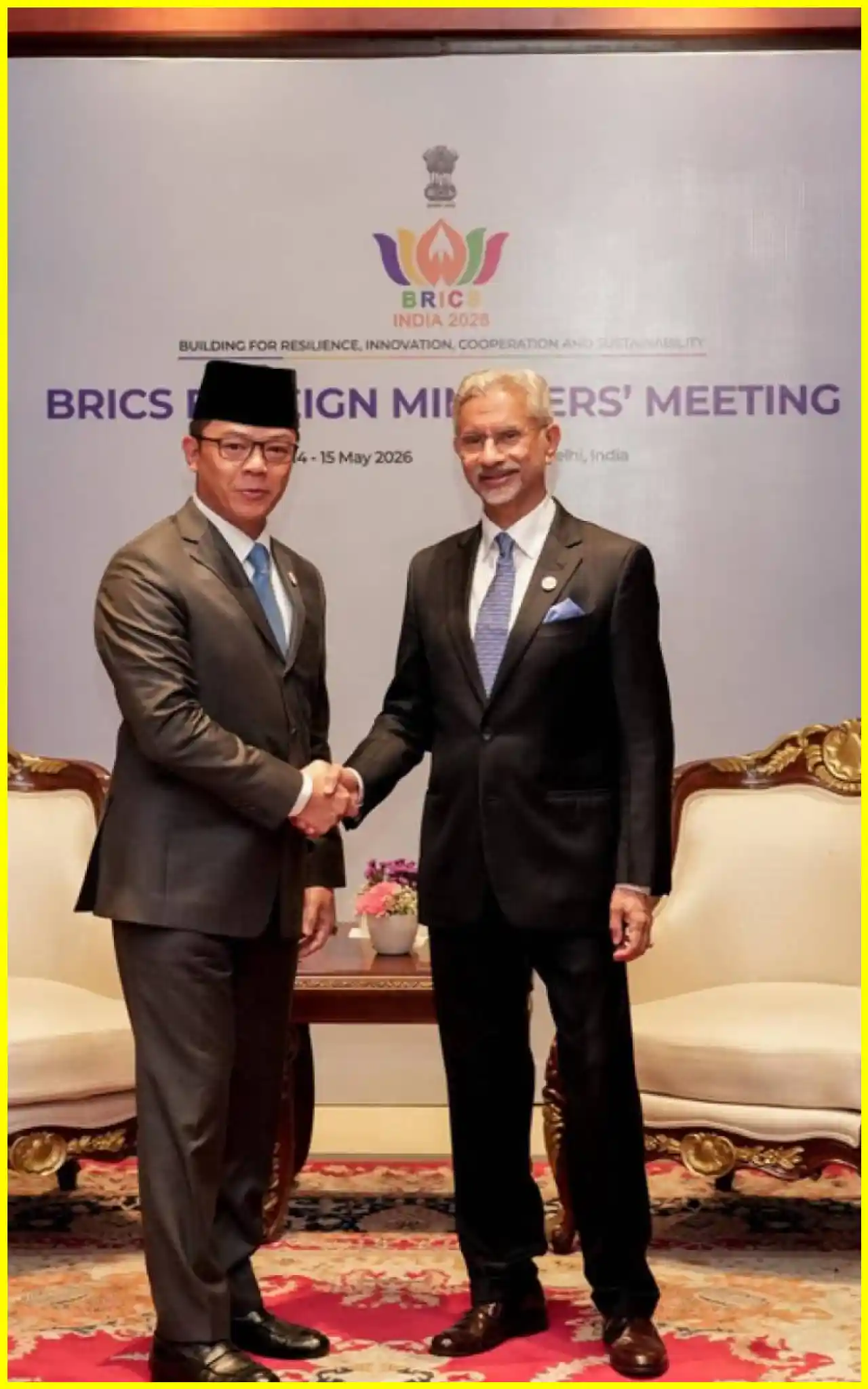 Jaishankar Meets Indonesian Counterpart Ahead of BRICS 2026 Summit
