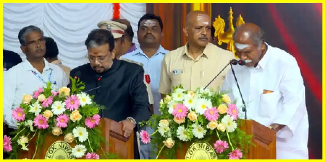 N. Rangasamy Takes Oath as Puducherry Chief Minister for Fifth Time