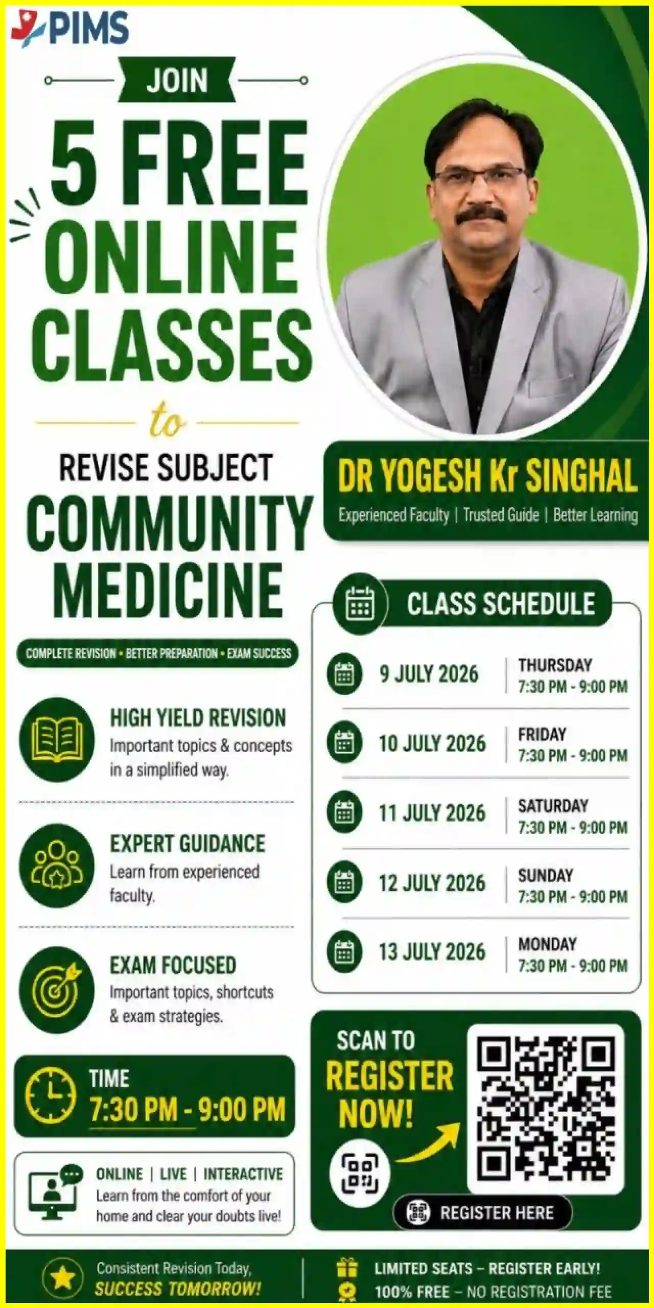 Free Five-Day Online Lecture Series