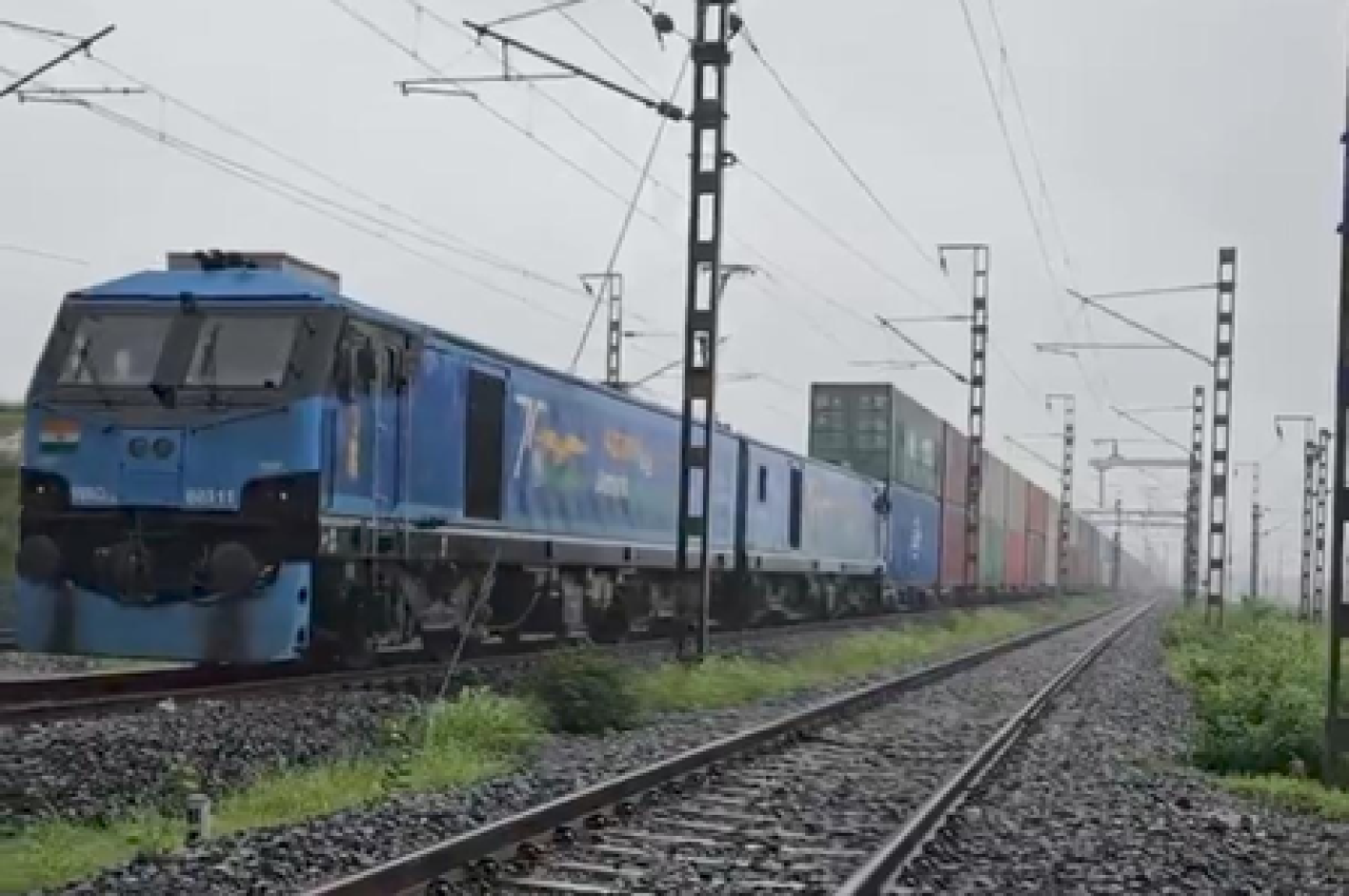 First Double-Stack Long-Haul Container Train Launched by Indian Railways