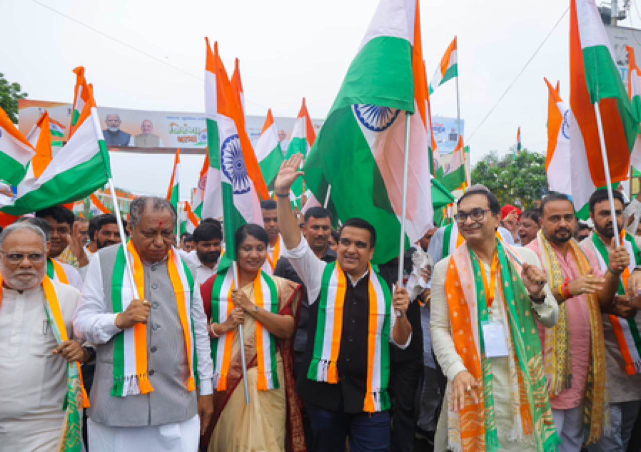 Gujarat Deputy CM Leads Grand Tiranga Yatra in Ahmedabad