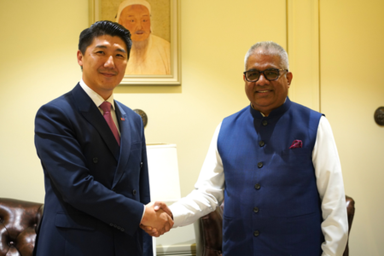 Indian Environment Minister Bhupender Yadav Arrives in Mongolia for COP-17
