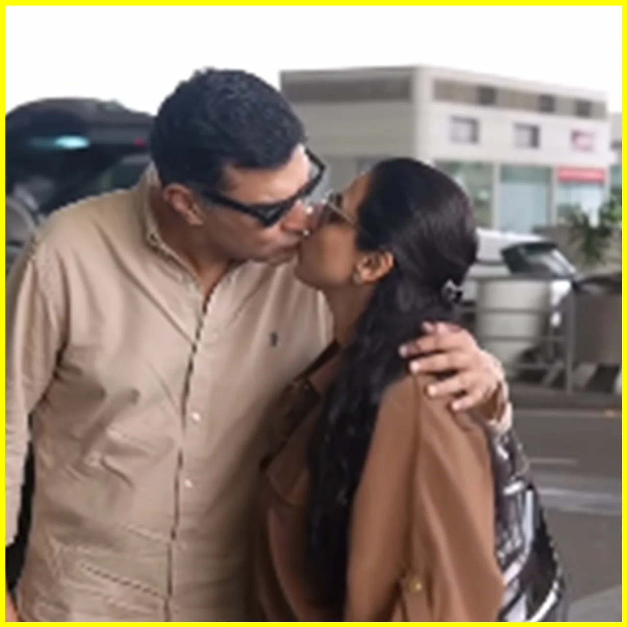 47-Year-Old Actress Gets Romantic with Husband at Airport