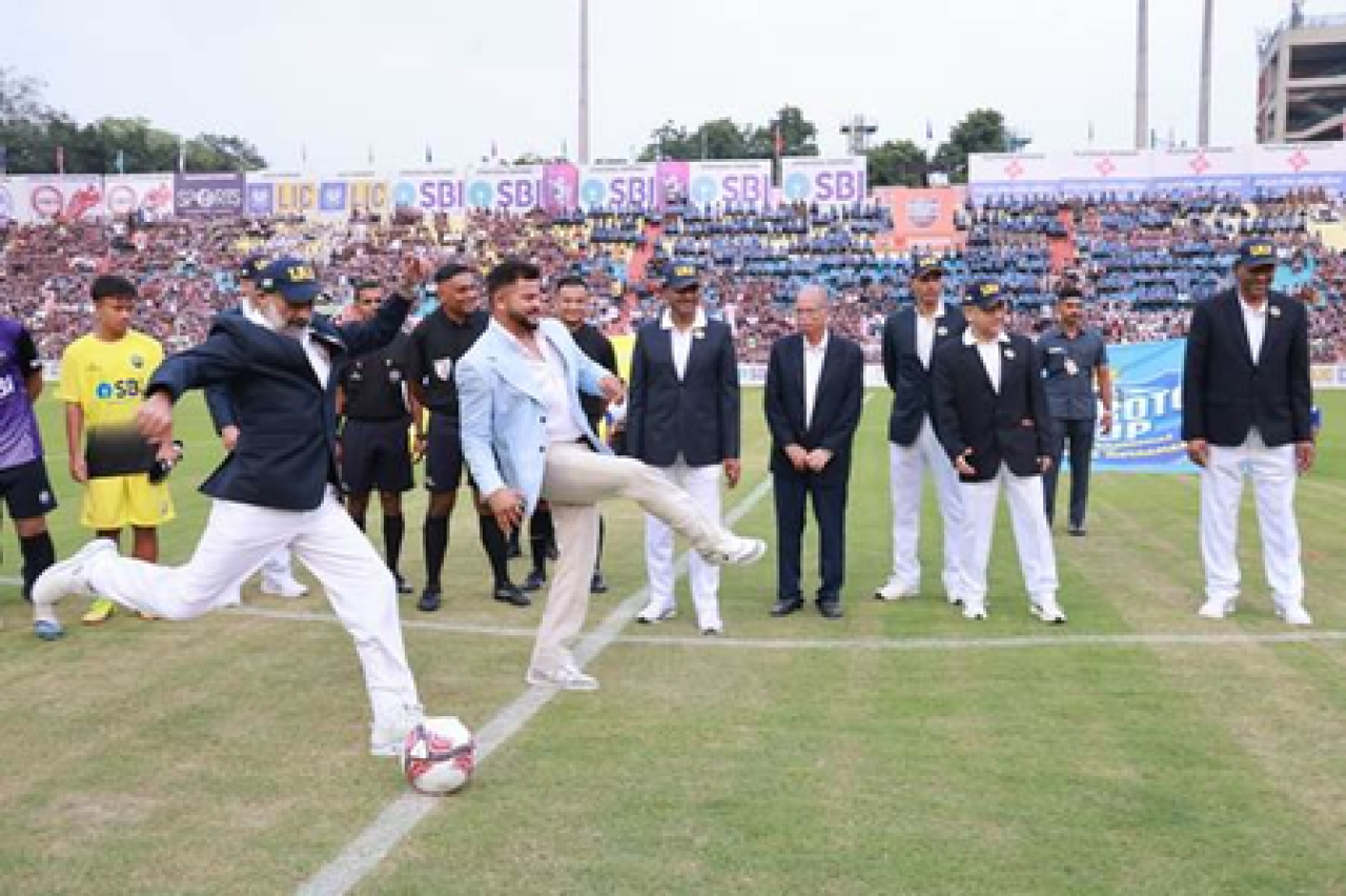 Air Chief Marshal A.P. Singh Celebrates Football at Subroto Cup Finale