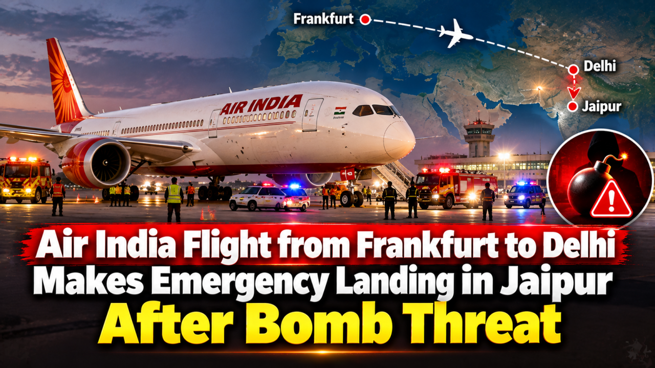 Air India flight AI 2030 lands in Jaipur after bomb threat