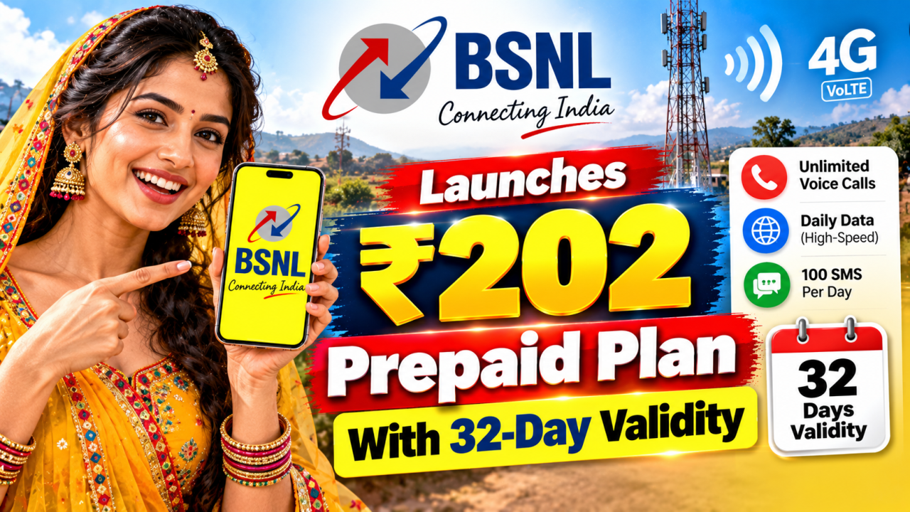 BSNL Launches ₹202 Prepaid Plan With 32-Day Validity