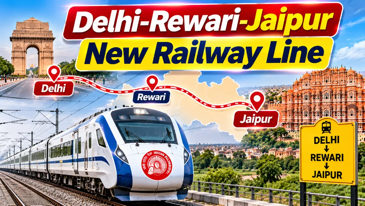 Delhi-Rewari-Jaipur New Railway Line: 191-km Route to Connect Neemrana, Behror and Kotputli
