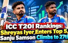 ICC T20I Rankings: Shreyas Iyer Enters Top 5, Sanju Samson Climbs to 27th