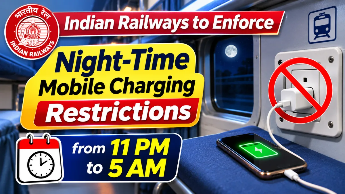 Indian Railways to Enforce Night-Time Mobile Charging Restrictions from 11 PM to 5 AM