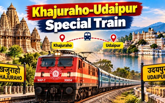 Khajuraho-Udaipur Special Train: 13 Trips in Each Direction for Festive Season