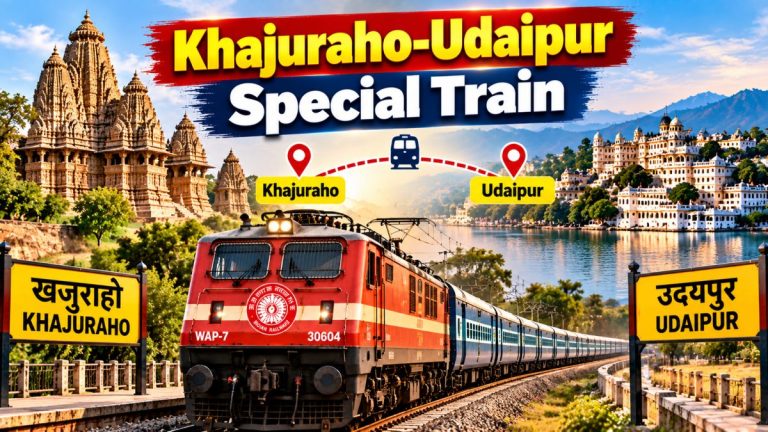 Khajuraho-Udaipur Special Train: 13 Trips in Each Direction for Festive Season