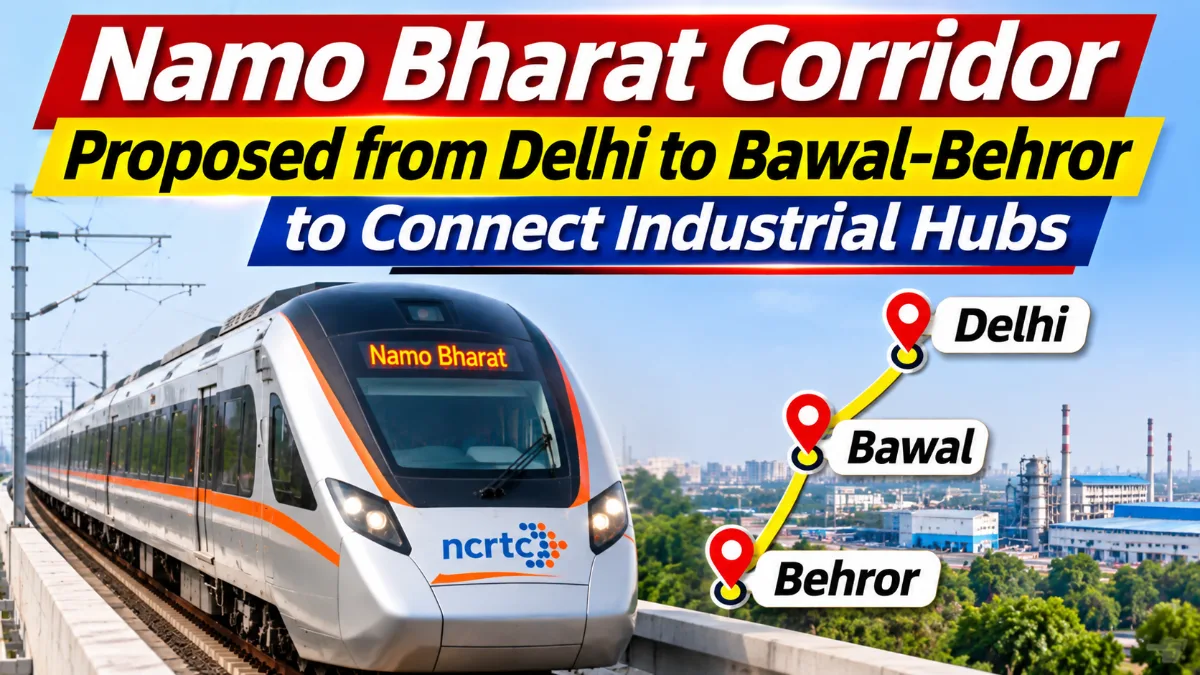 Namo Bharat Corridor Proposed from Delhi to Bawal-Behror to Connect Industrial Hubs