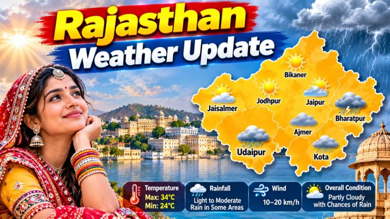 Rajasthan Weather Update: Rain and Hailstorm Bring Temperature Down by 5 Degrees