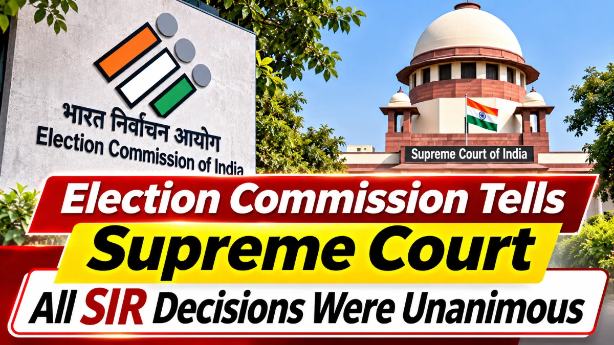 Election Commission Tells Supreme Court All SIR Decisions Were Unanimous