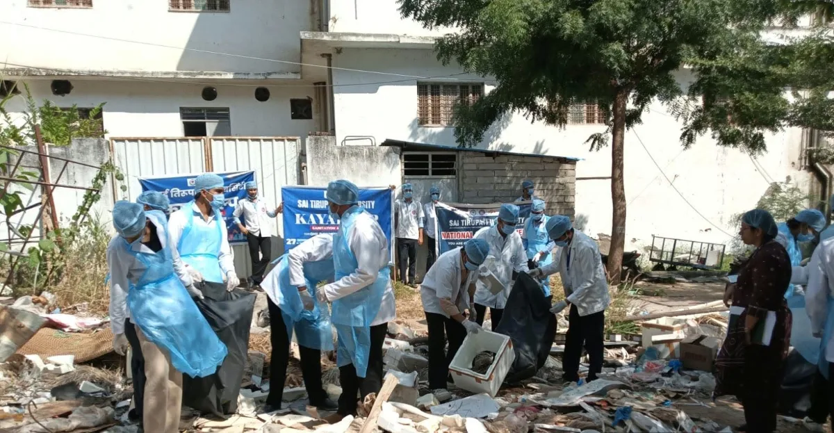 Kayakalp Cleanliness Campaign Concludes at Sai Tirupati University’s PIMS Campus in Udaipur