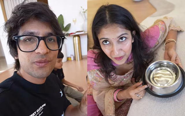 Sourav Joshi Responds to Trolls After Asking Wife to Drink Water From Pet Dog’s Bowl
