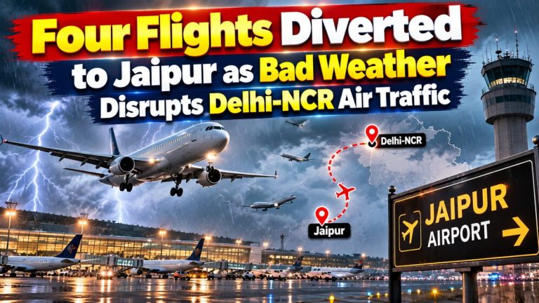 Four Flights Diverted to Jaipur as Bad Weather Disrupts Delhi-NCR Air Traffic