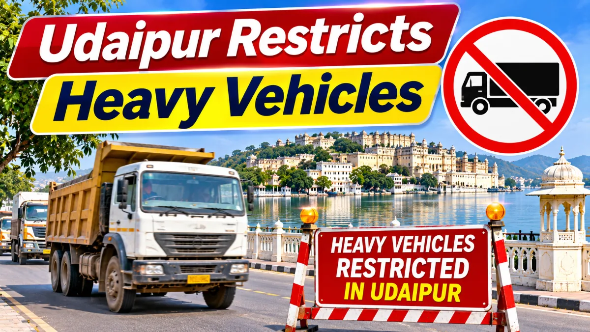 Udaipur Restricts Heavy Vehicles on 11 Major Routes from 7 AM to 10 PM